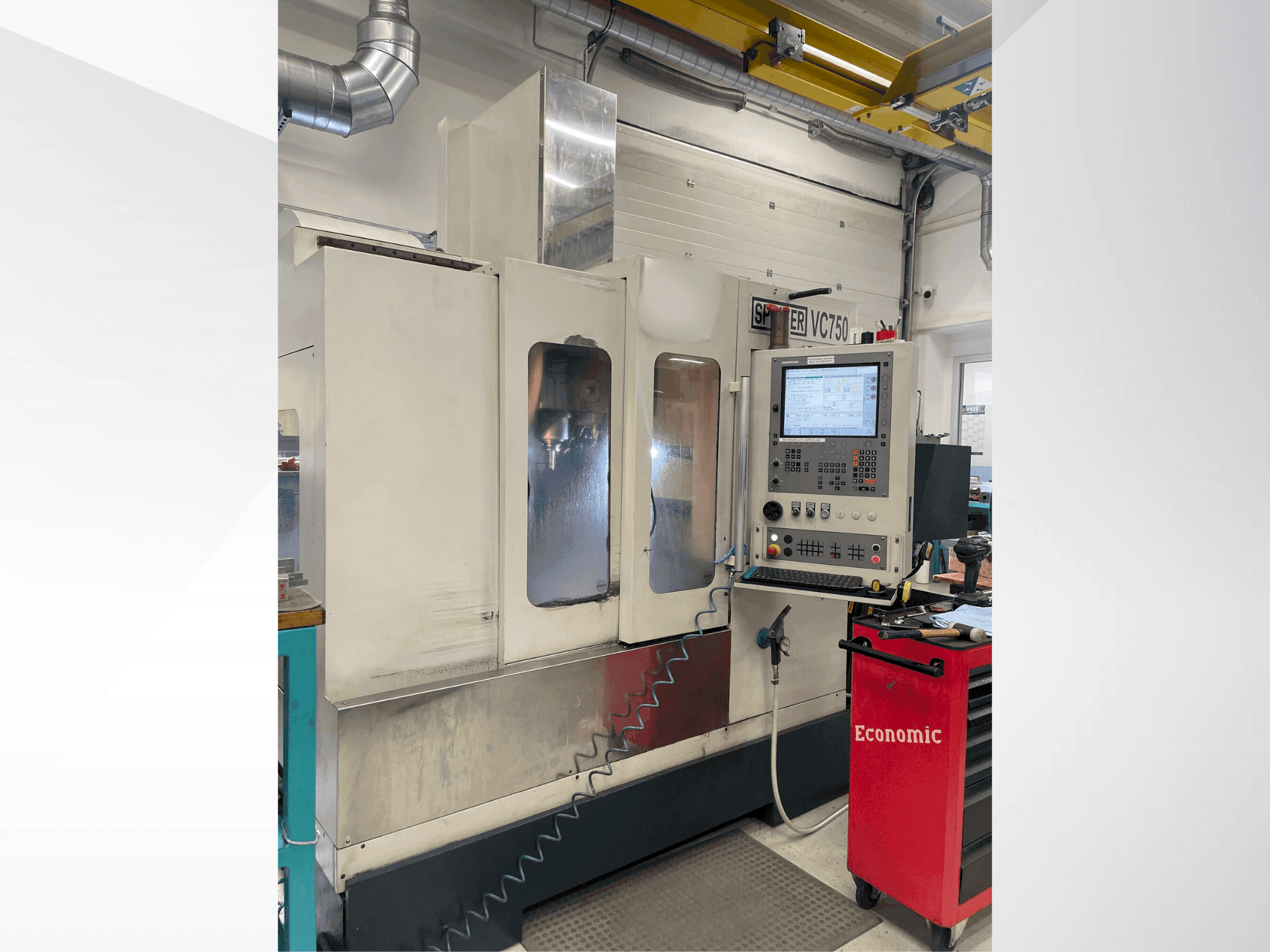 Koneen  SPINNER VC 750 etunäkymä