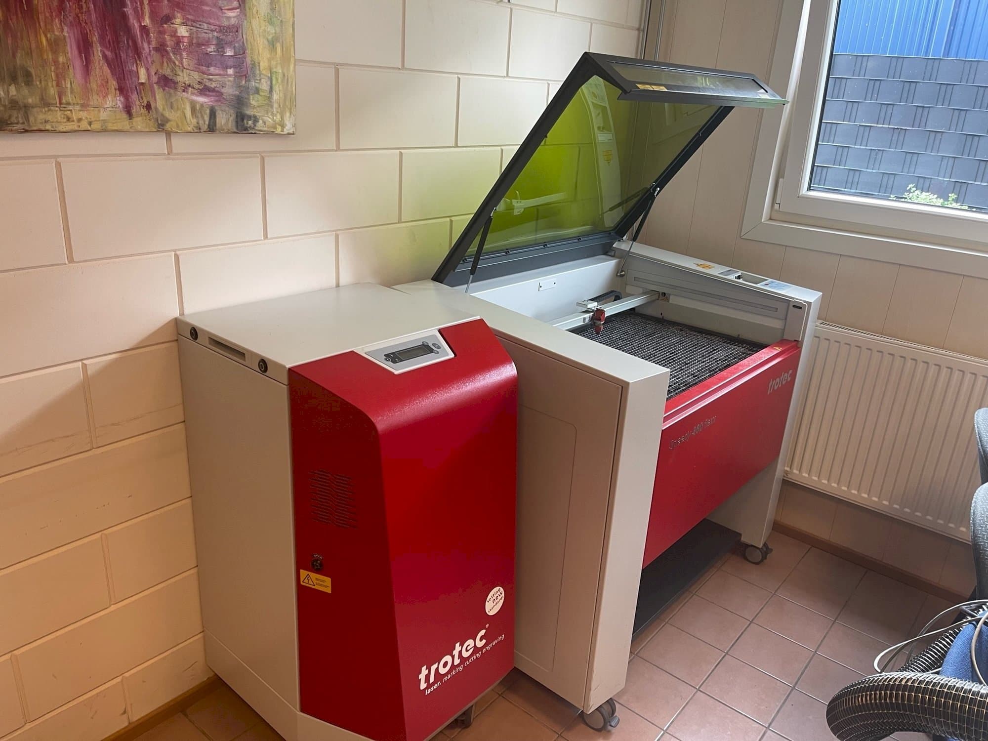 Koneen  Trotec Speedy 360 flexx etunäkymä