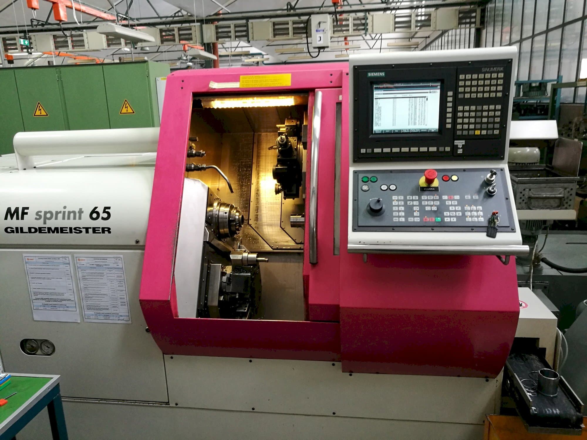 Koneen  Gildemeister MF Sprint 65 etunäkymä