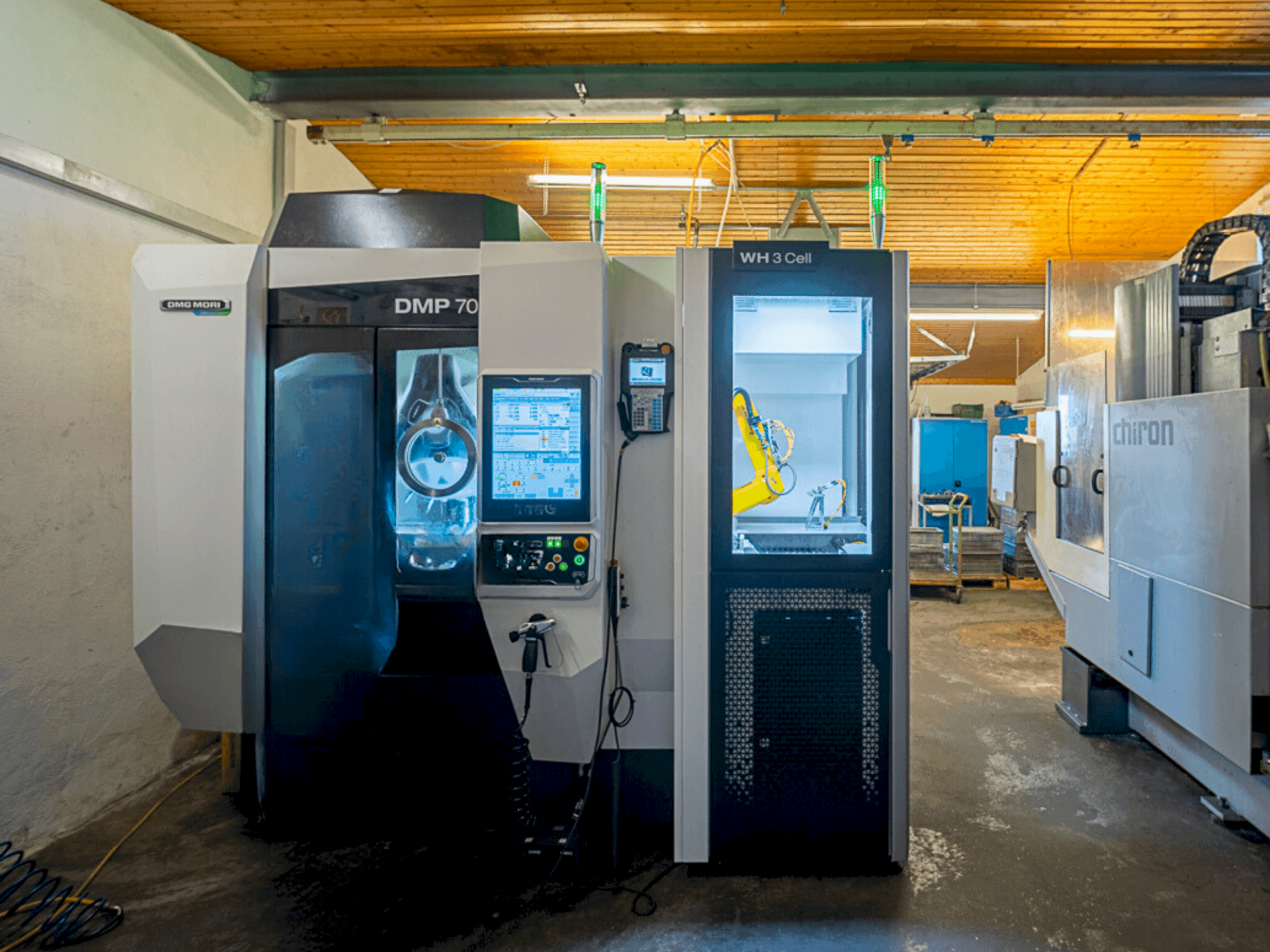 Koneen  DMG MORI DMP 70 with WH3 etunäkymä