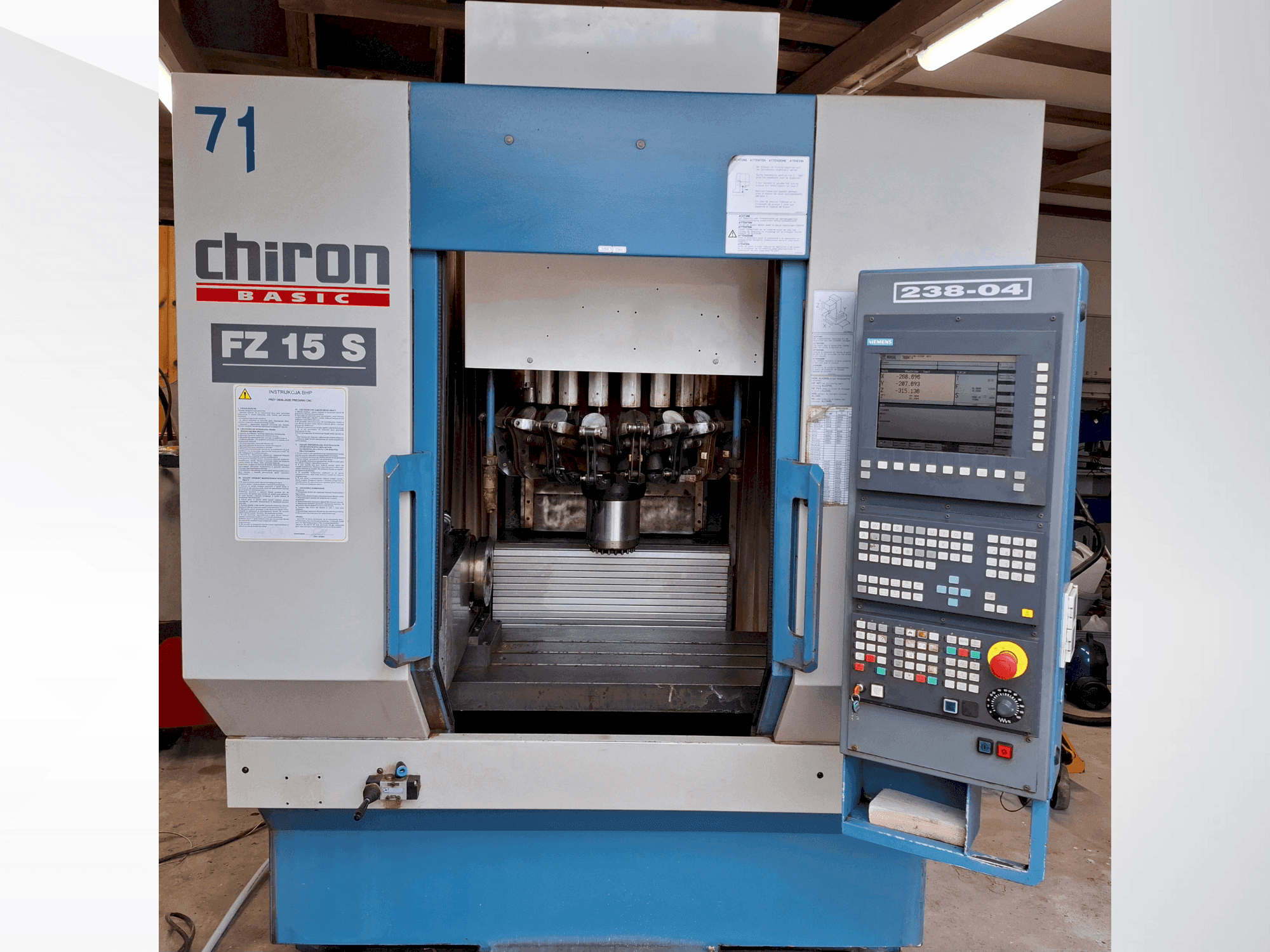 Koneen  CHIRON FZ 15 S etunäkymä