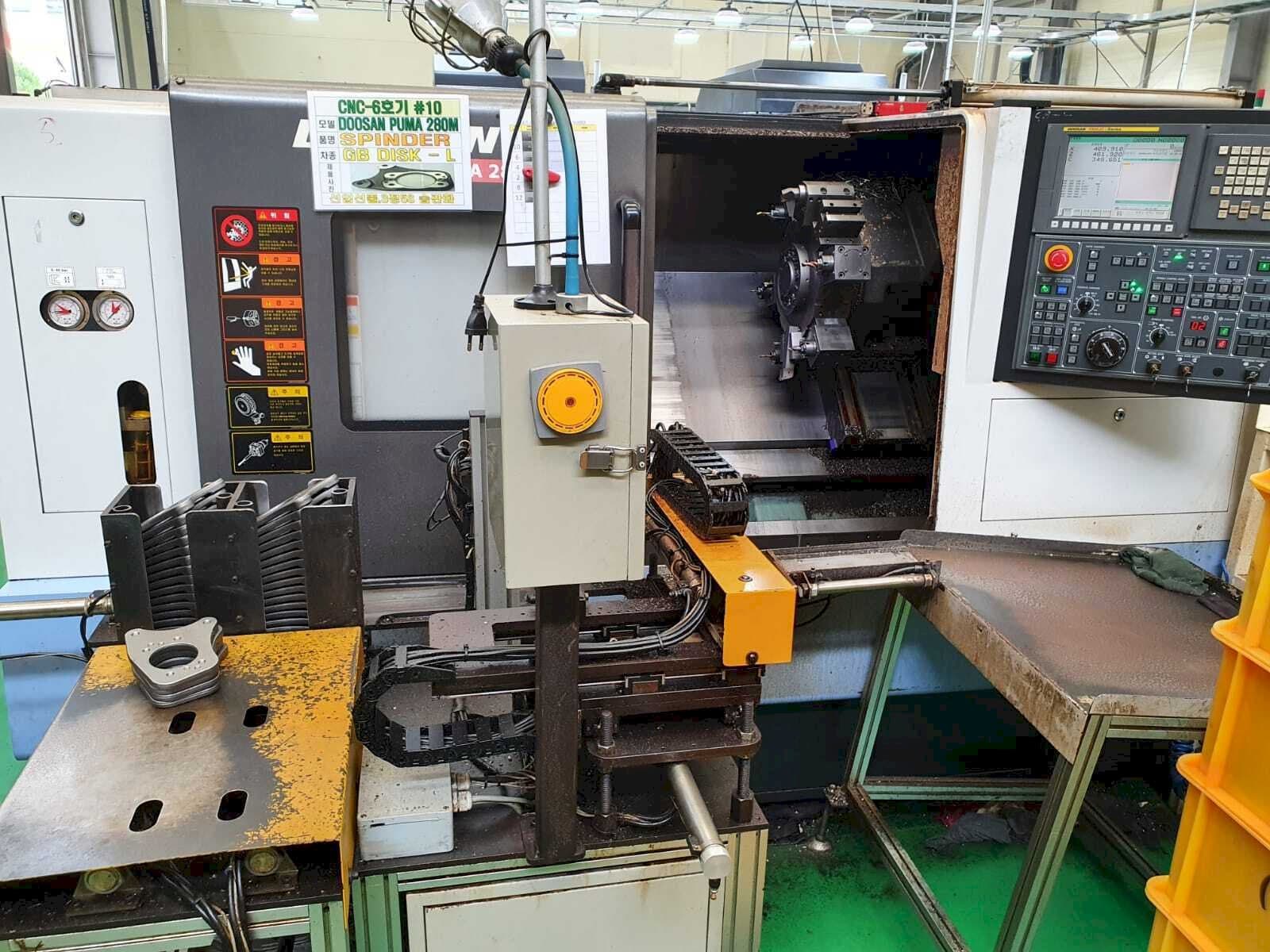 Koneen  Doosan Puma 280M etunäkymä